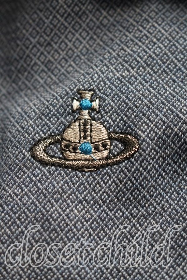 画像6: ヴィヴィアンウエストウッド MAN 中古 / オーブ刺繍ジップスウェット 44（メンズS相当） 紺  H-25-12-14-023-to-OD-ZH (6)
