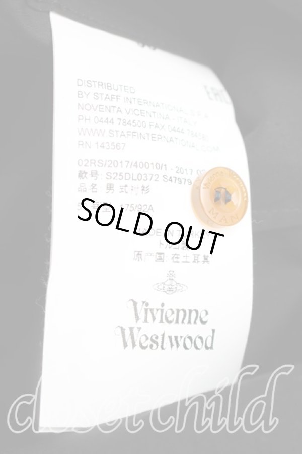 画像4: ヴィヴィアンウエストウッド 中古 / カラーオーブ刺繍長袖シャツ 50（メンズXL相当） 黒  H-25-12-14-029-bl-OD-ZH (4)