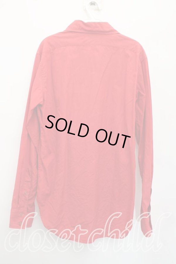 画像2: ヴィヴィアンウエストウッド MAN 中古 / アシメカラーシャツ 48（メンズL相当） 赤  H-25-12-14-030-bl-OD-ZH (2)