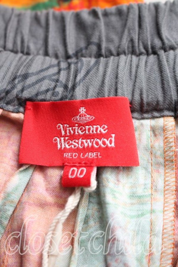 画像3: ヴィヴィアンウエストウッド 中古 / ロシアンテキスタイルスカート 00(ワンサイズ) オレンジ  H-25-12-14-031-sk-IN-ZH (3)