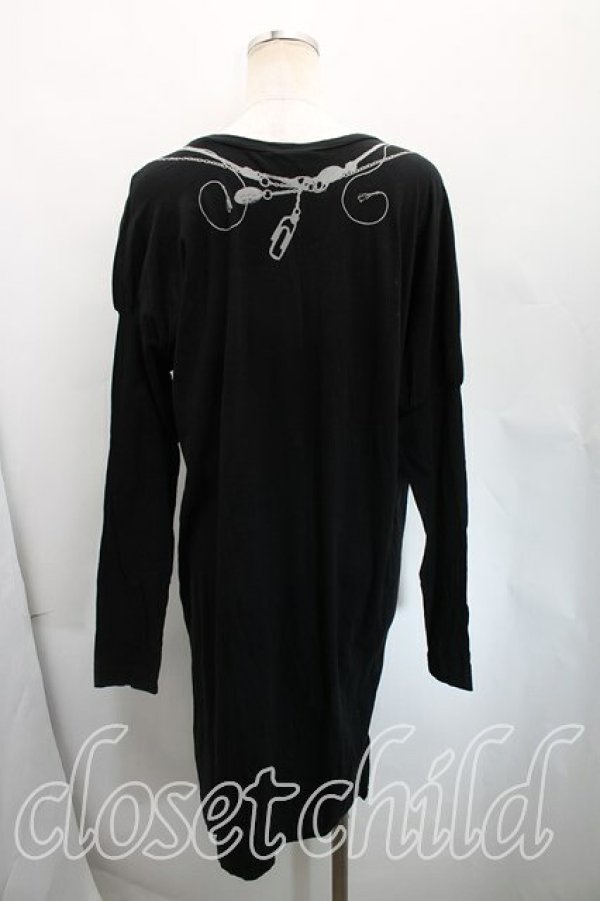 画像2: ヴィヴィアンウエストウッド 中古 / ネックレスptカットソーワンピース 2(9号相当) 黒  H-25-12-14-004-op-IN-ZH (2)