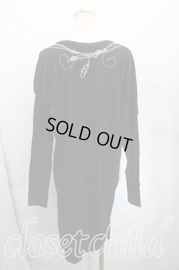 画像2: ヴィヴィアンウエストウッド 中古 / ネックレスptカットソーワンピース 2(9号相当) 黒  H-25-12-14-004-op-IN-ZH (2)