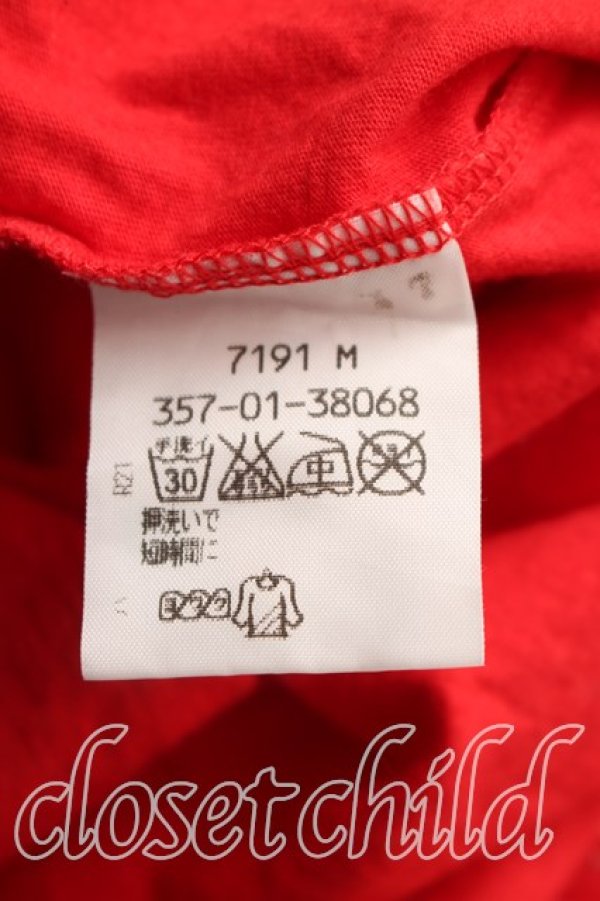 画像4: ヴィヴィアンウエストウッド 中古 / バンダナTシャツ 2(9号相当) 赤  H-25-12-14-034-ts-IN-ZH (4)