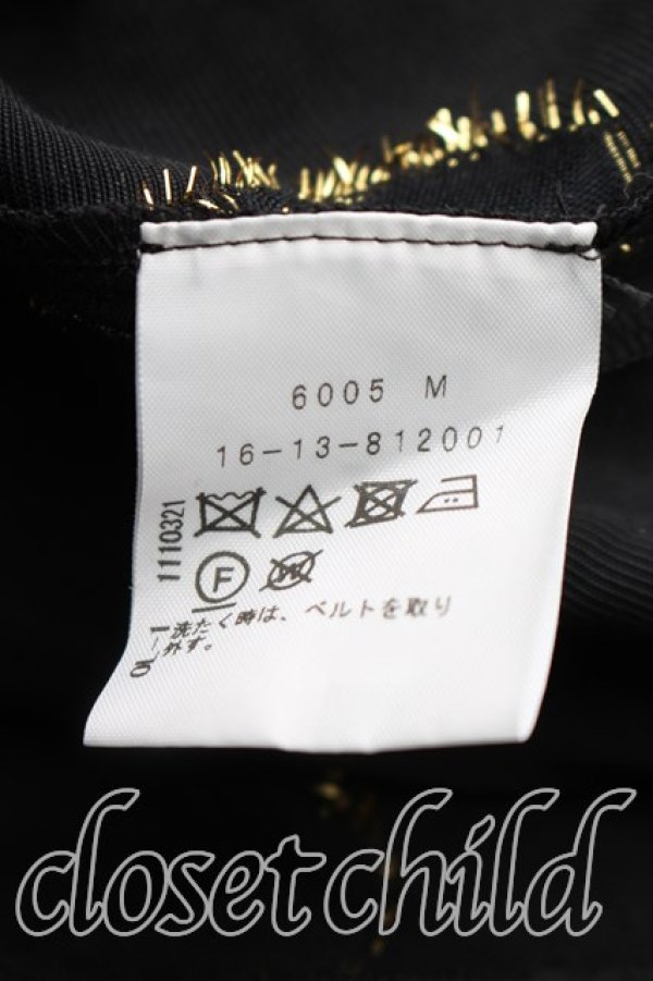 画像4: ヴィヴィアンウエストウッド 中古 / ラメ織ドットパフスリーブトップス 00(ワンサイズ) 黒×ゴールド  H-25-12-14-038-to-IN-ZH (4)