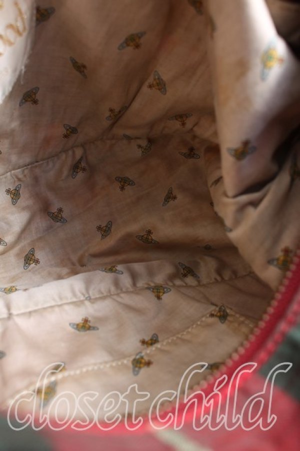 画像5: ヴィヴィアンウエストウッド 中古 / タータンチェックショルダーバッグ  赤  H-25-12-14-040-ba-OD-ZH (5)