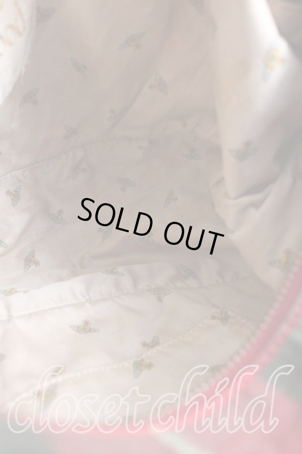 画像5: ヴィヴィアンウエストウッド 中古 / タータンチェックショルダーバッグ  赤  H-25-12-14-040-ba-OD-ZH (5)