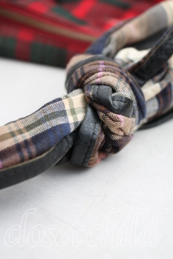 画像6: ヴィヴィアンウエストウッド 中古 / タータンチェックショルダーバッグ  赤  H-25-12-14-040-ba-OD-ZH (6)