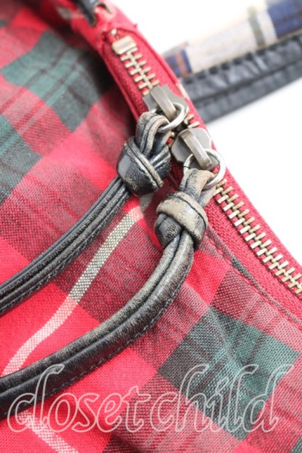 画像7: ヴィヴィアンウエストウッド 中古 / タータンチェックショルダーバッグ  赤  H-25-12-14-040-ba-OD-ZH (7)