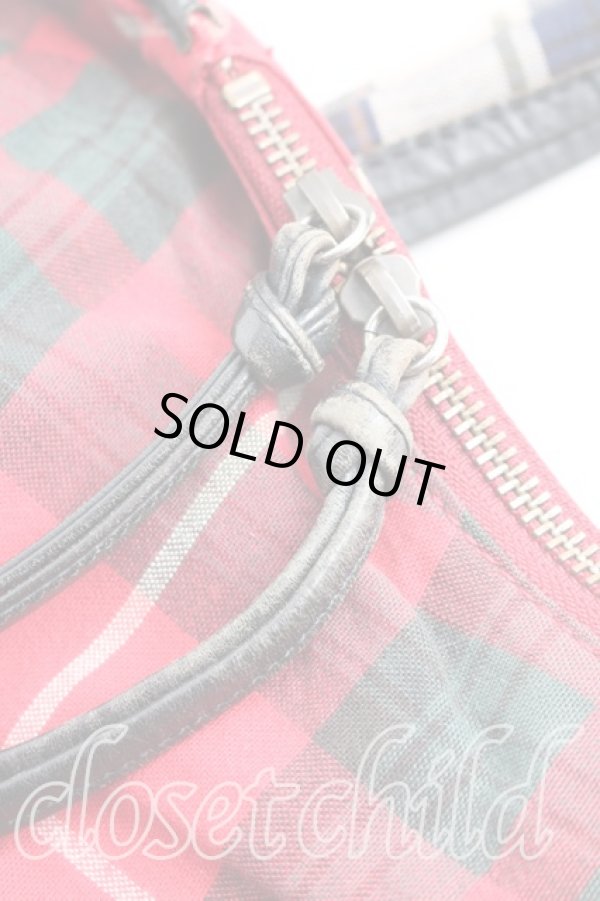 画像7: ヴィヴィアンウエストウッド 中古 / タータンチェックショルダーバッグ  赤  H-25-12-14-040-ba-OD-ZH (7)