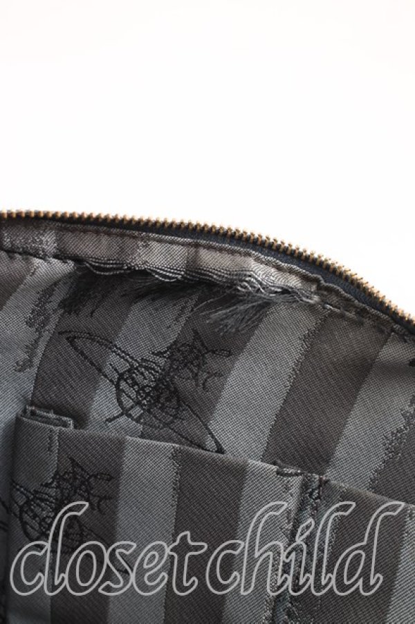 画像5: ヴィヴィアンウエストウッド 中古 / ストライプハンドバッグ  紺ｘピンクｘ緑  H-25-12-14-041-ba-OD-ZH (5)