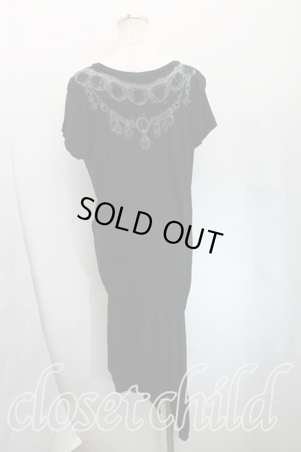 画像2: ヴィヴィアンウエストウッド 中古 / ネックレスptウエストギャザーカットソーワンピース 2(9号相当) 黒  H-25-12-14-005-op-IN-ZH (2)