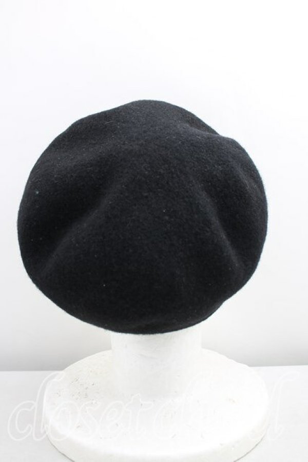 画像3: ヴィヴィアンウエストウッド 中古 / オーブ刺繍ベレー  黒  H-25-12-14-043-ha-OD-ZH (3)