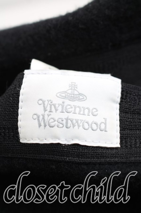 画像4: ヴィヴィアンウエストウッド 中古 / オーブ刺繍ベレー  黒  H-25-12-14-043-ha-OD-ZH (4)