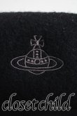 画像7: ヴィヴィアンウエストウッド 中古 / オーブ刺繍ベレー  黒  H-25-12-14-043-ha-OD-ZH (7)