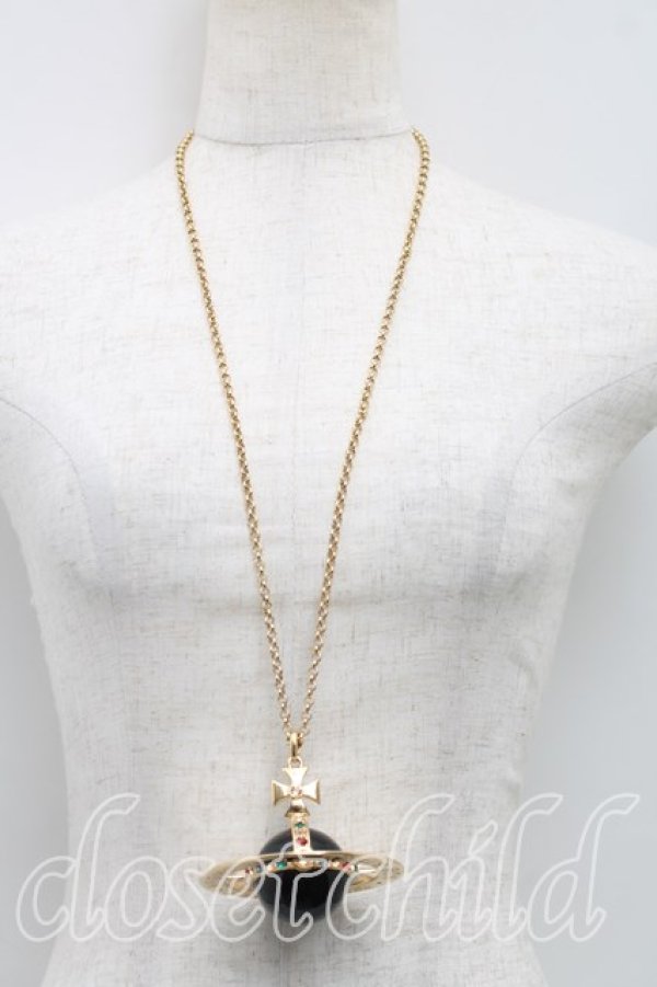 画像4: ヴィヴィアンウエストウッド 中古 / New Giant Orb Pendant  ゴールド×黒  H-25-12-14-045-nl-IN-ZH (4)