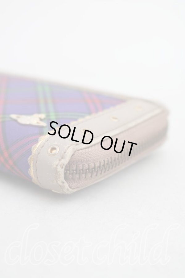 画像6: ヴィヴィアンウエストウッド 中古 / タータン長財布  紫  H-25-12-14-048-wa-OD-ZH (6)