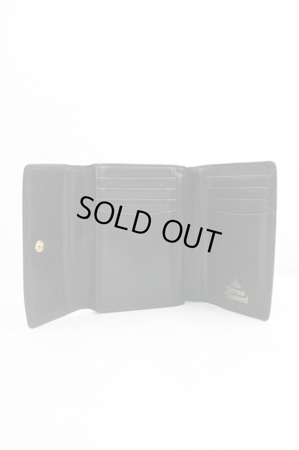 画像3: ヴィヴィアンウエストウッド 中古 / プレーン折リ財布  黒  H-25-12-14-049-wa-OD-ZH (3)