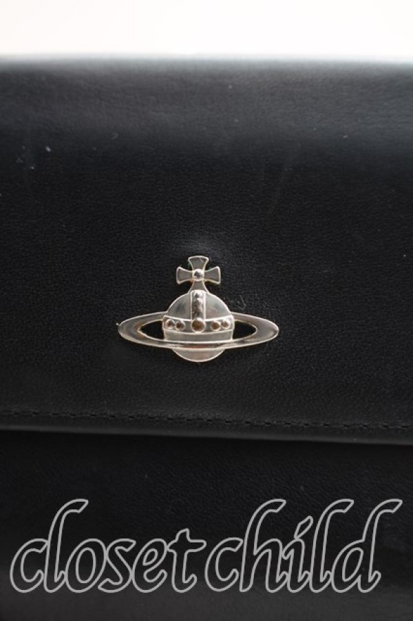 画像7: ヴィヴィアンウエストウッド 中古 / プレーン折リ財布  黒  H-25-12-14-049-wa-OD-ZH (7)