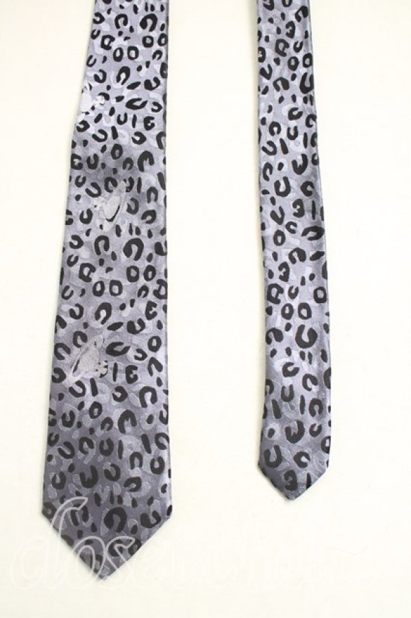 画像2: ヴィヴィアンウエストウッド 中古 / レオパード柄ナロータイ  紫  H-25-12-14-054-gd-OD-ZH (2)