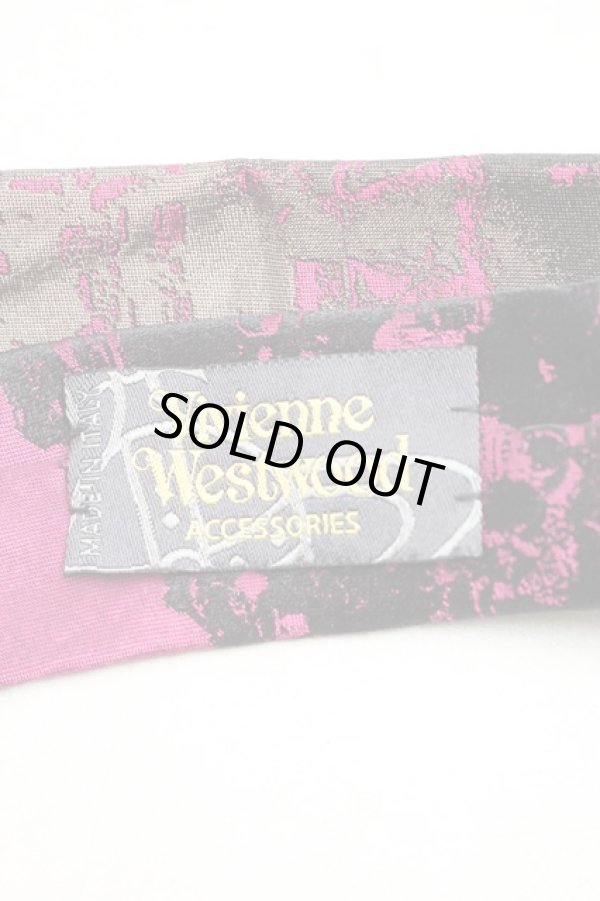 画像3: ヴィヴィアンウエストウッド 中古 / ピカデリーサーカスptネクタイ  紫  H-25-12-14-055-gd-OD-ZH (3)