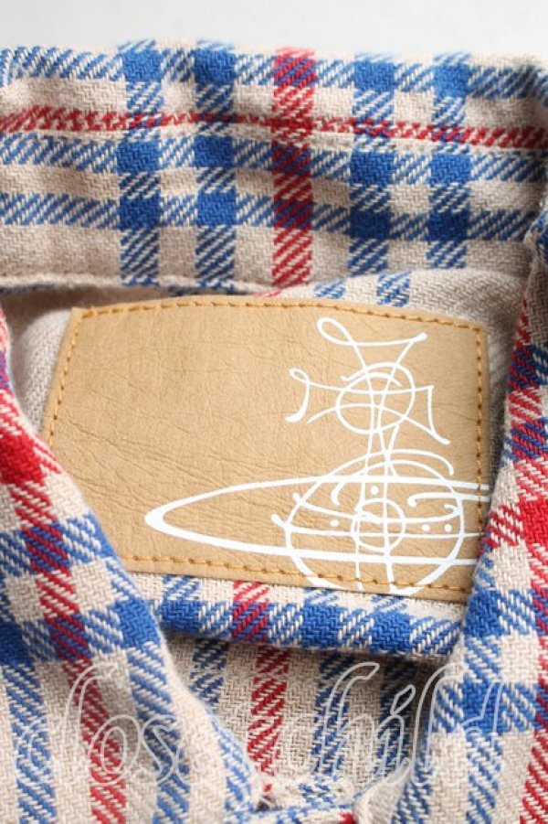 画像3: ヴィヴィアンウエストウッド 中古 / TARTAN TYPE 3デニムジャケット M ベージュ  H-25-12-14-001-jc-OD-ZH (3)