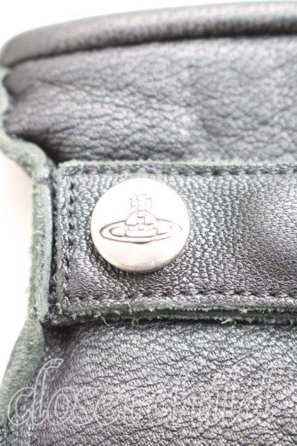 画像2: ヴィヴィアンウエストウッド 中古 / レザー手袋  黒  H-25-12-14-058-gd-OD-ZH (2)