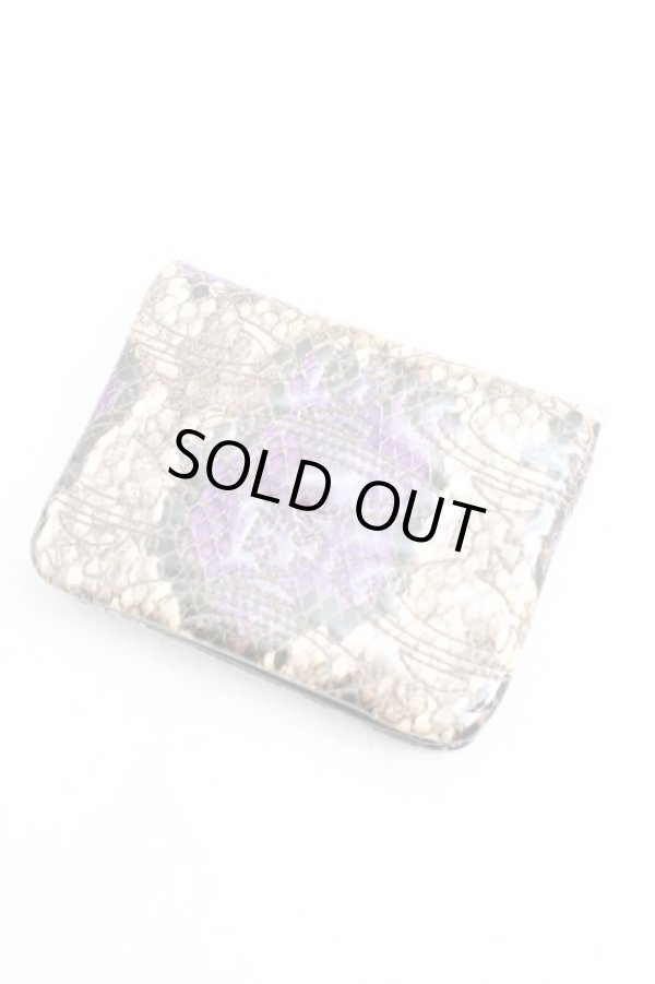 画像2: ヴィヴィアンウエストウッド 中古 / パイソンキルティングカードケース  紫  H-25-12-14-060-gd-IN-ZH (2)