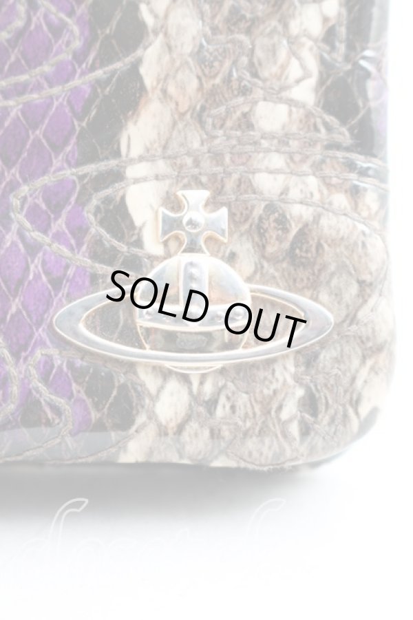 画像5: ヴィヴィアンウエストウッド 中古 / パイソンキルティングカードケース  紫  H-25-12-14-060-gd-IN-ZH (5)