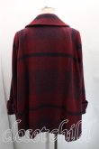 画像2: ヴィヴィアンウエストウッド 中古 / プリンセスチェックコート 2（9号相当） ボルドー  H-25-12-14-007-co-OD-ZH (2)