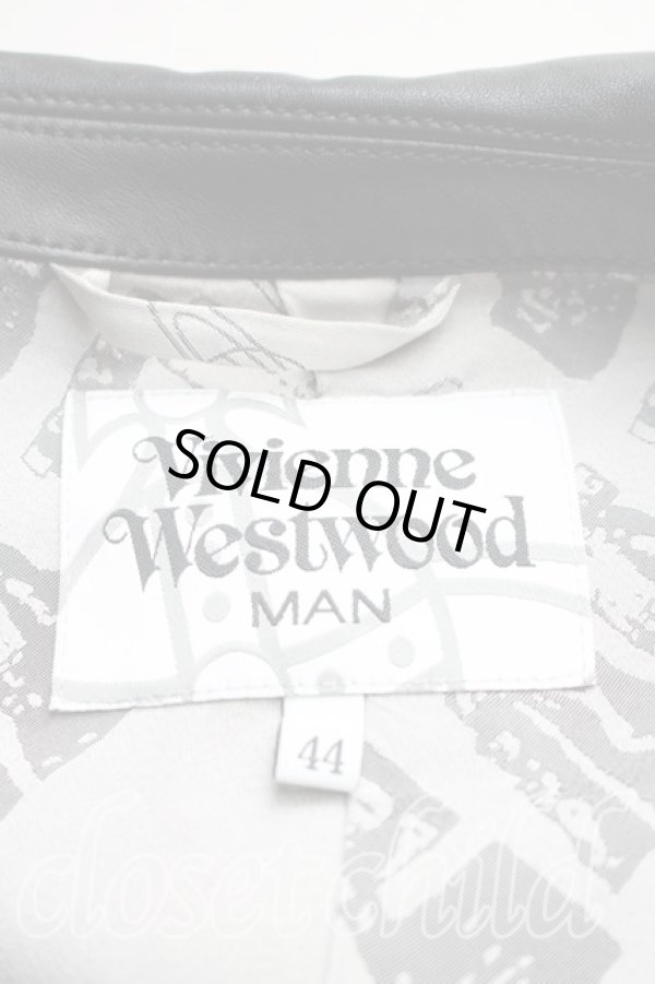 画像4: ヴィヴィアンウエストウッド MAN 中古 / アルコホリックレザージャケット 44（メンズS相当） 黒  H-25-12-14-008-co-OD-ZH (4)