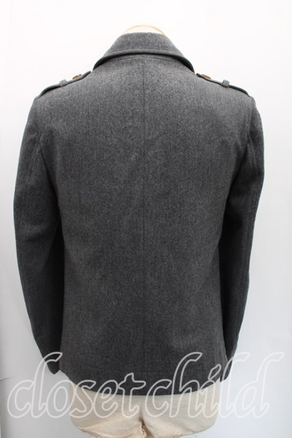画像2: ヴィヴィアンウエストウッド MAN 中古 / ダブルショートコート 44（メンズS相当） 灰  H-25-12-14-009-co-OD-ZH (2)