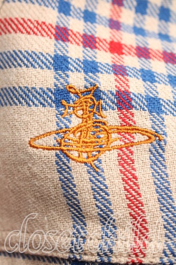 画像5: ヴィヴィアンウエストウッド 中古 / TARTAN TYPE 3デニムジャケット M ベージュ  H-25-12-14-001-jc-OD-ZH (5)