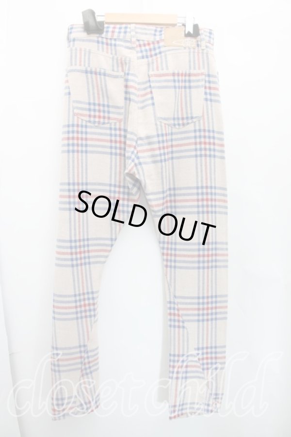 画像2: ヴィヴィアンウエストウッド 中古 / TARTAN TYPEアルコホリックパンツ M ベージュ  H-25-12-14-011-pa-OD-ZH (2)