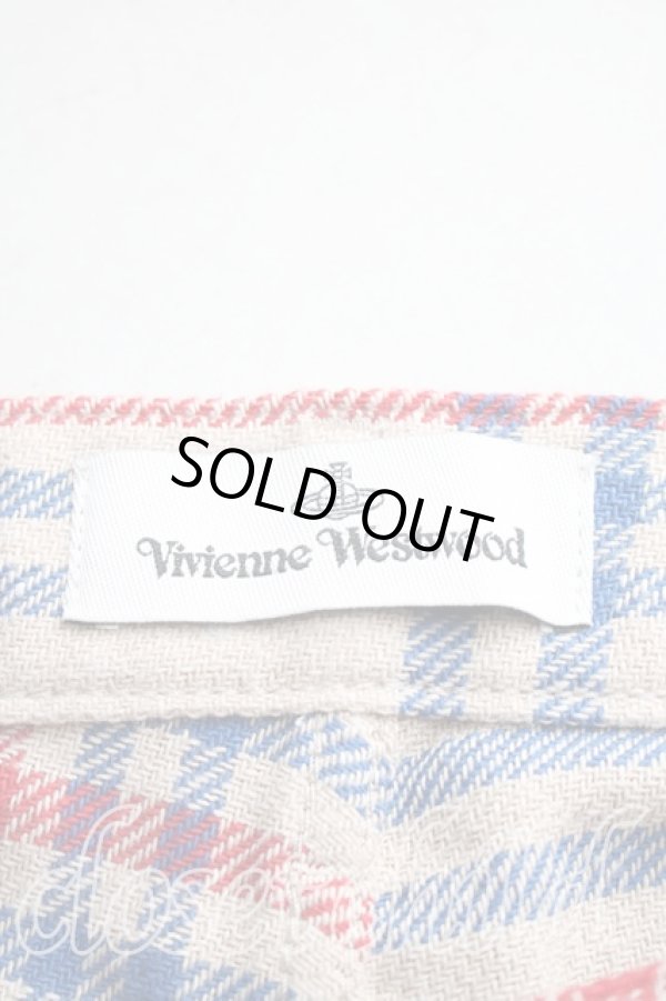 画像3: ヴィヴィアンウエストウッド 中古 / TARTAN TYPEアルコホリックパンツ M ベージュ  H-25-12-14-011-pa-OD-ZH (3)