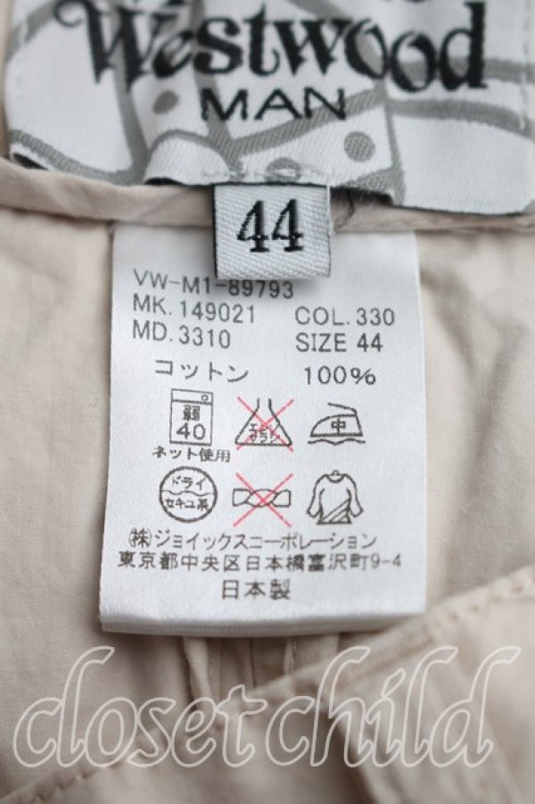 画像4: ヴィヴィアンウエストウッド MAN 中古 / テーパードワイドパンツ 44（メンズS相当） ベージュ  H-25-12-14-012-pa-OD-ZH (4)