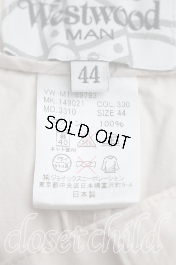 画像4: ヴィヴィアンウエストウッド MAN 中古 / テーパードワイドパンツ 44（メンズS相当） ベージュ  H-25-12-14-012-pa-OD-ZH (4)