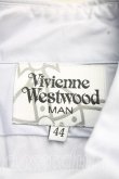 画像3: ヴィヴィアンウエストウッド MAN 中古 / オーブ刺繍アシメカラーシャツ 44（メンズS相当） 灰  H-25-12-14-015-bl-OD-ZH (3)