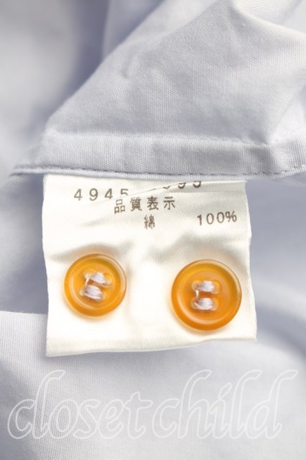 画像4: ヴィヴィアンウエストウッド MAN 中古 / オーブ刺繍アシメカラーシャツ 44（メンズS相当） 灰  H-25-12-14-015-bl-OD-ZH (4)