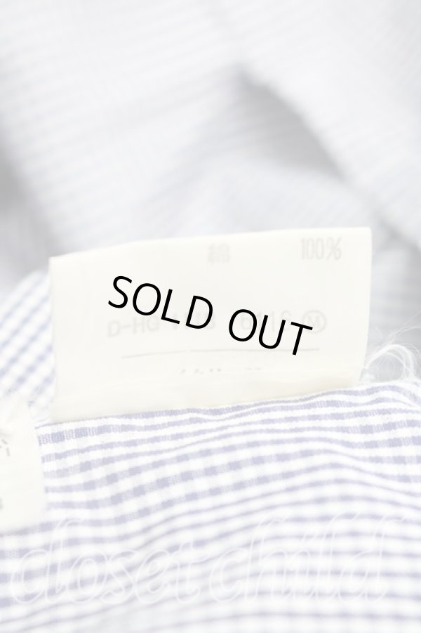 画像5: 【Vintage放出】ヴィヴィアンウエストウッド 中古 / ギンガムチェックプリーツシャツ I(7号相当) 紺  H-25-12-20-016-bl-IN-ZH (5)