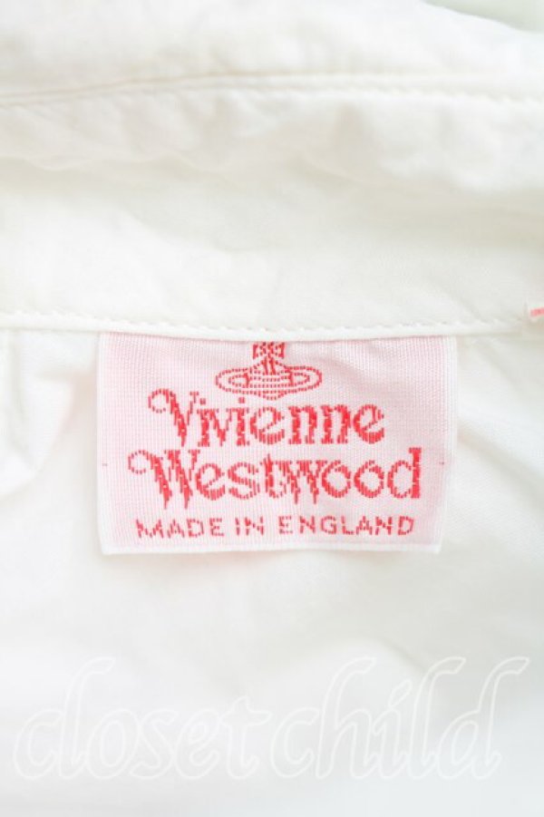 画像3: 【Vintage放出】ヴィヴィアンウエストウッド 中古 / ウェーブptシャツ M 白  H-25-12-20-017-bl-IN-ZH (3)