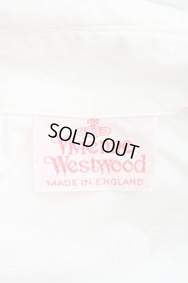 画像3: 【Vintage放出】ヴィヴィアンウエストウッド 中古 / ウェーブptシャツ M 白  H-25-12-20-017-bl-IN-ZH (3)