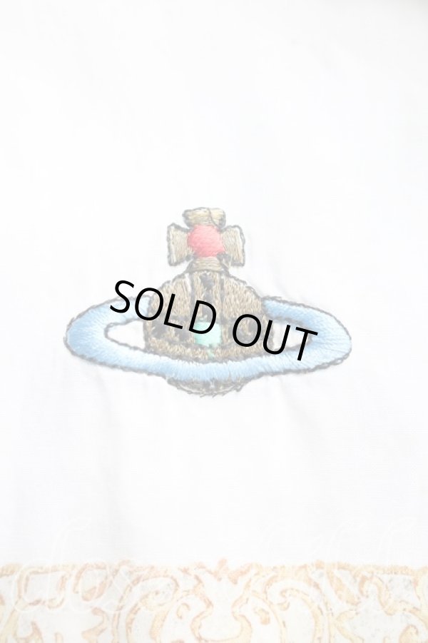 画像5: 【Vintage放出】ヴィヴィアンウエストウッド 中古 / カラーオーブ刺繍額縁ptシャツ S 白  H-25-12-20-018-bl-IN-ZH (5)