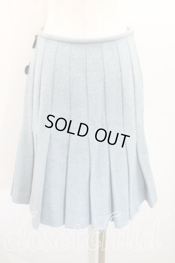 画像2: 【Vintage放出】ヴィヴィアンウエストウッド 中古 / 額縁バックルツイードスカート 42(11号相当) サックス  H-25-12-20-020-sk-IN-ZH (2)