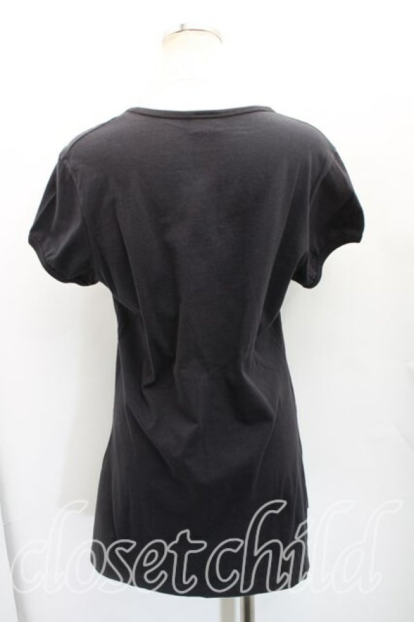 画像2: 【Vintage放出】ヴィヴィアンウエストウッド 中古 / フラワーptTシャツ S 黒  H-25-12-20-023-ts-OD-ZH (2)