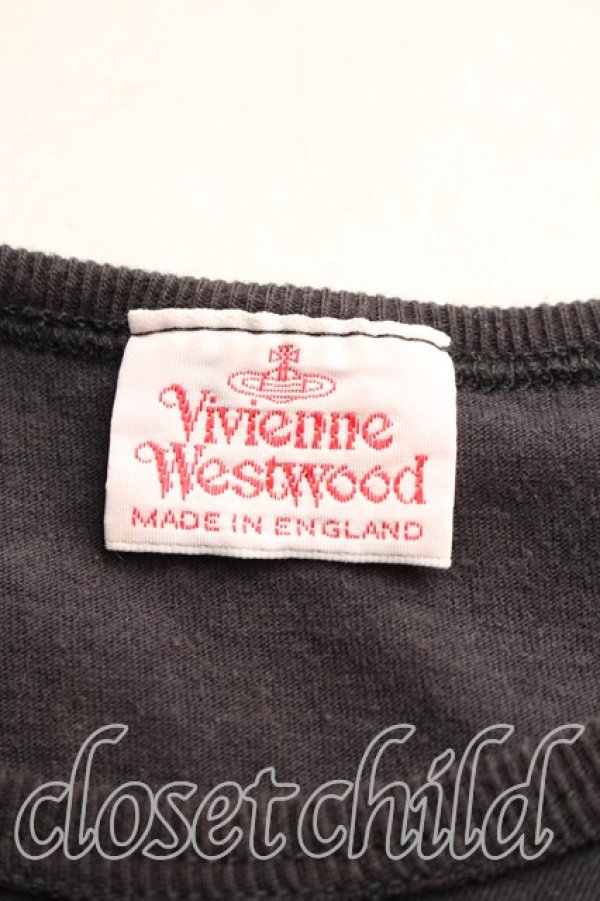 画像3: 【Vintage放出】ヴィヴィアンウエストウッド 中古 / フラワーptTシャツ S 黒  H-25-12-20-023-ts-OD-ZH (3)