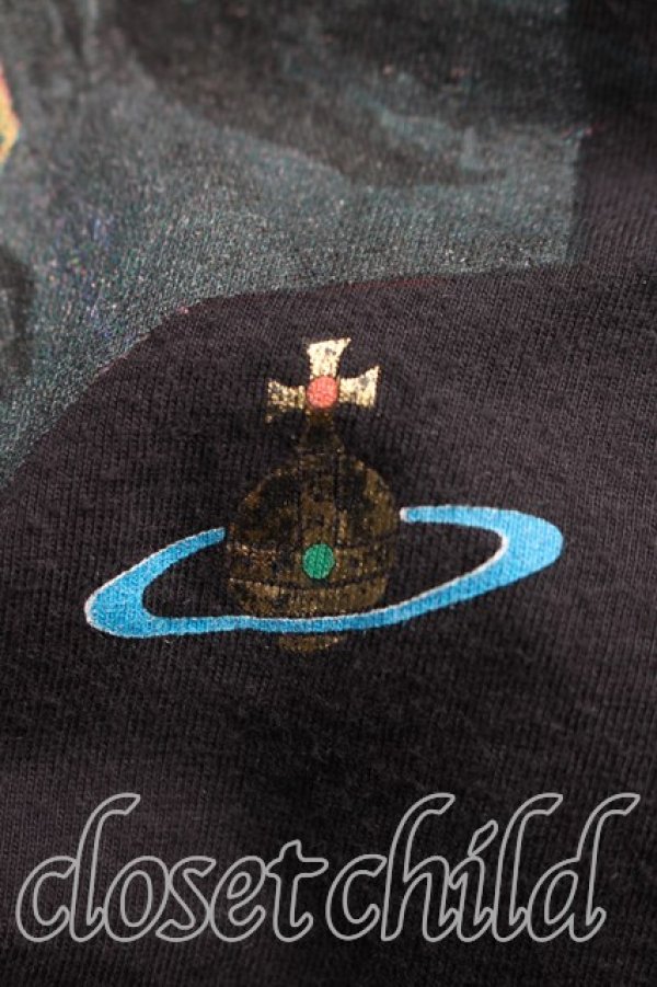 画像5: 【Vintage放出】ヴィヴィアンウエストウッド 中古 / フラワーptTシャツ S 黒  H-25-12-20-023-ts-OD-ZH (5)