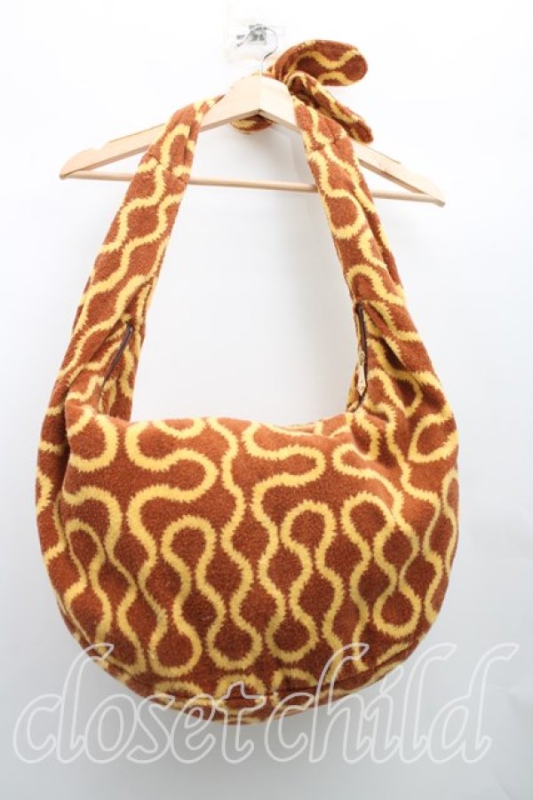 画像2: 【Vintage放出】ヴィヴィアンウエストウッド 中古 / スクイグルバナナバッグ  茶×黄色  H-25-12-20-003-ba-IN-ZH (2)