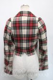 画像2: 【Vintage放出】ヴィヴィアンウエストウッド 中古 / タータンチェッククロップドジャケット UK10(9号相当) 白×赤  H-25-12-20-009-jc-IN-ZH (2)