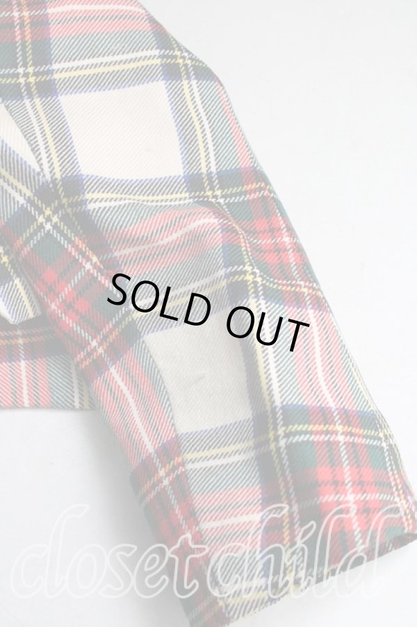 画像6: 【Vintage放出】ヴィヴィアンウエストウッド 中古 / タータンチェッククロップドジャケット UK10(9号相当) 白×赤  H-25-12-20-009-jc-IN-ZH (6)