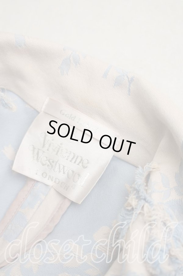 画像7: 【Vintage放出】ヴィヴィアンウエストウッド 中古 / ローズゴブランジャケット UK10（9号） 青ｘ薄灰  H-25-12-20-011-jc-OD-ZH (7)